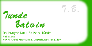 tunde balvin business card
